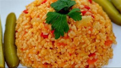 برغل بالبندورة طبق سهل وسريع