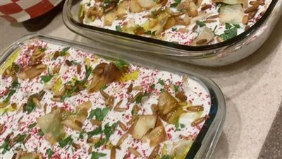 طريقة عمل فتة الحمص بالطحينة