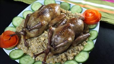 حمام محشي بالفريكة طبق لذيذ ومغذي