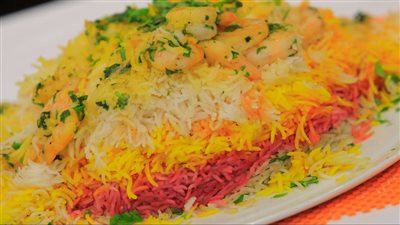 أرز ملون طبق جانبي مميز