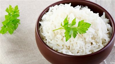  أرز أبيض سادة طبق جانبي مثالي
