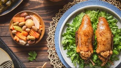 الحمام المحشي بالأرز وصفة مميزة للعزايم