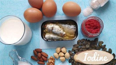 أين يوجد عنصر اليود في الطعام