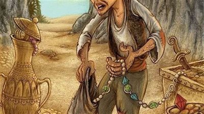 كان فى قديم الزمان رجلا يعمل فى ارض حديقته فعثر على علبة من الحديد
