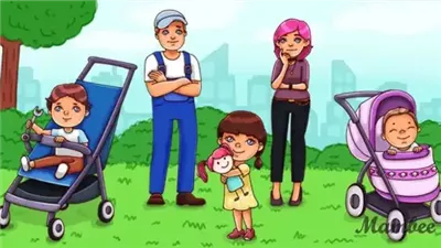 حاول معرفة أي من هؤلاء الأطفال هو ابن هَذين الأبوين