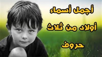أسماء أولاد من ثلاث حروف