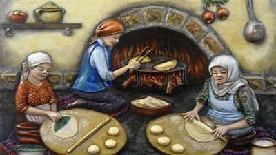خرج شاباً من منزله يدفع عربته المحملة بالخبز