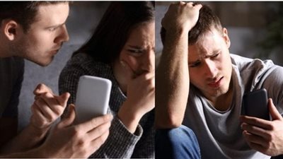 أخذ هاتف زوجته المشابِهَ لهاتفه بدون قصد