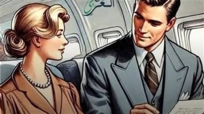 في الطائرة جلس محامي و جلست بجانبه امرأة جميلة.